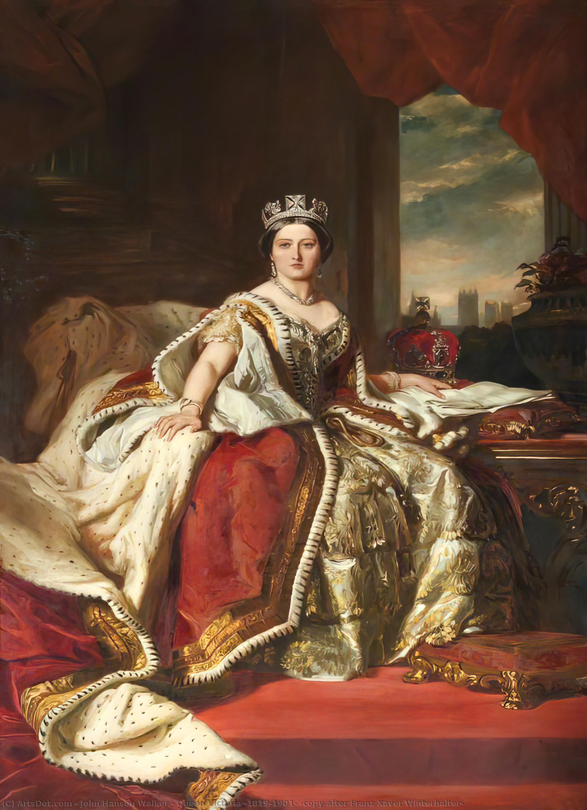 Buy Museum Art Reproductions Queen Victoria (1819–1901) (copy after Franz Xaver Winterhalter), 1879 by John Hanson Walker (1844-1933) | ArtsDot.com