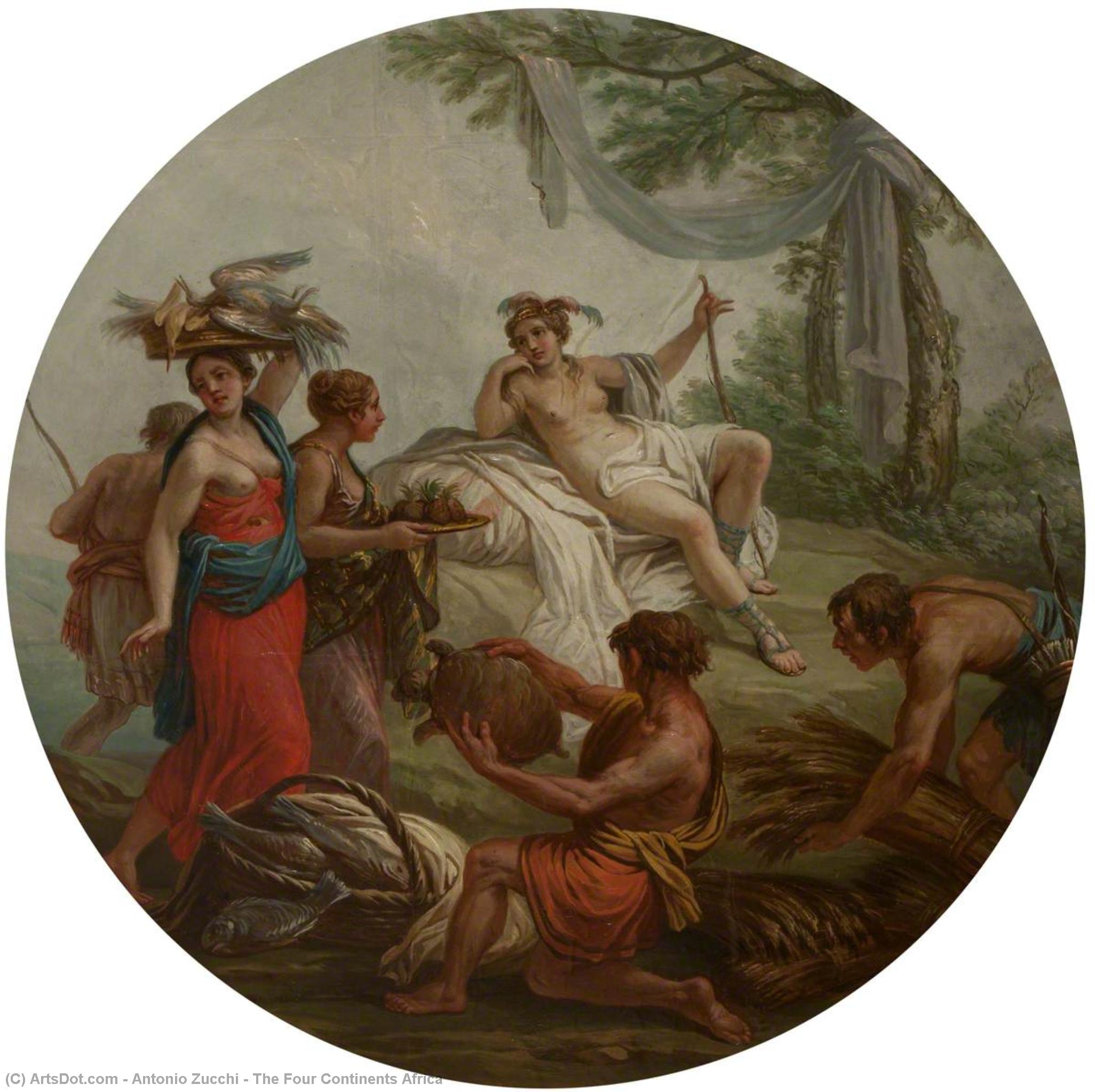 Buy Museum Art Reproductions The Four Continents Africa, 1777 by Antonio Zucchi (1726-1795) | ArtsDot.com