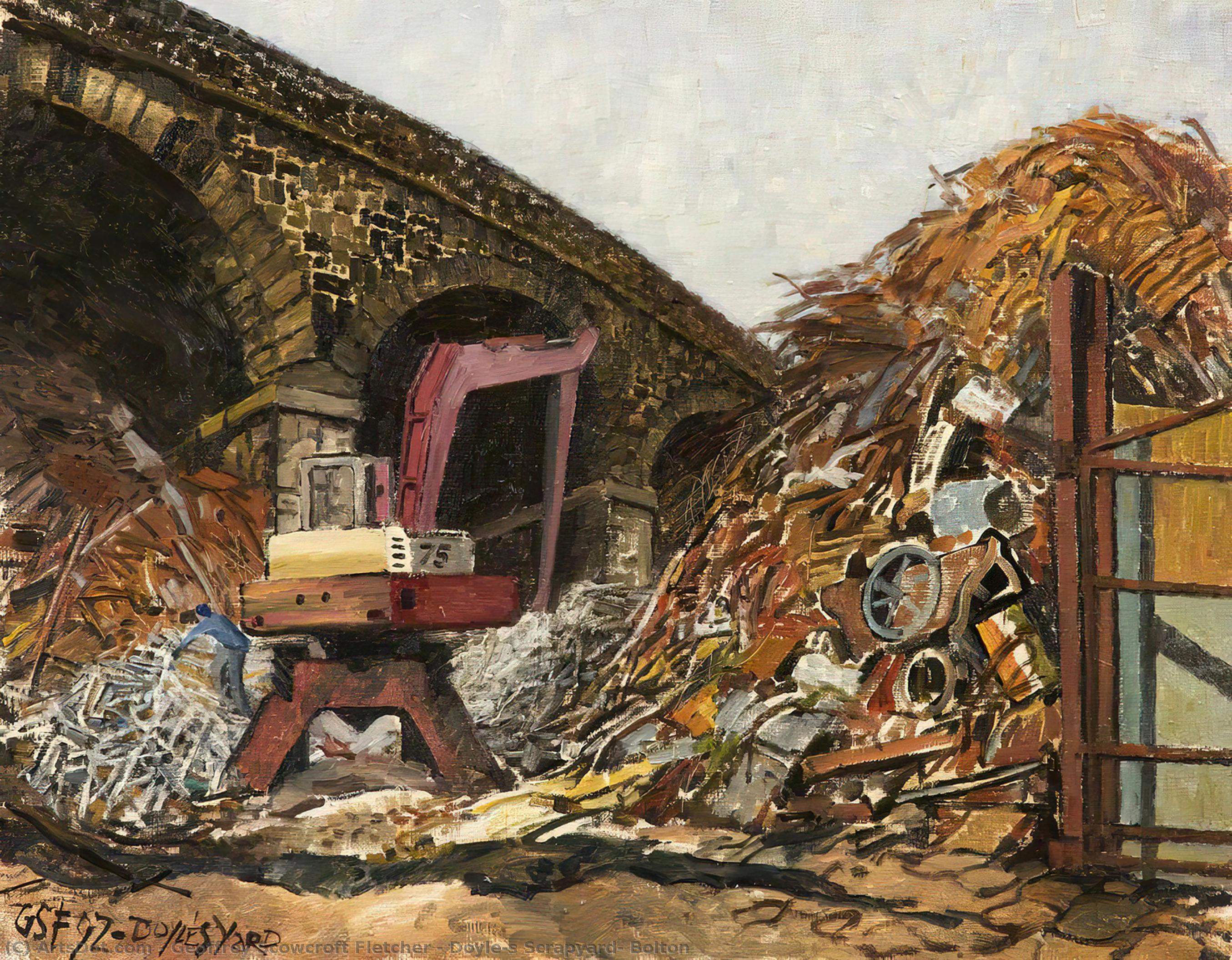 Doyle`s Scrapyard, Bolton, 1992 by Geoffrey Scowcroft Fletcher (1923-2004) Geoffrey Scowcroft Fletcher | ArtsDot.com