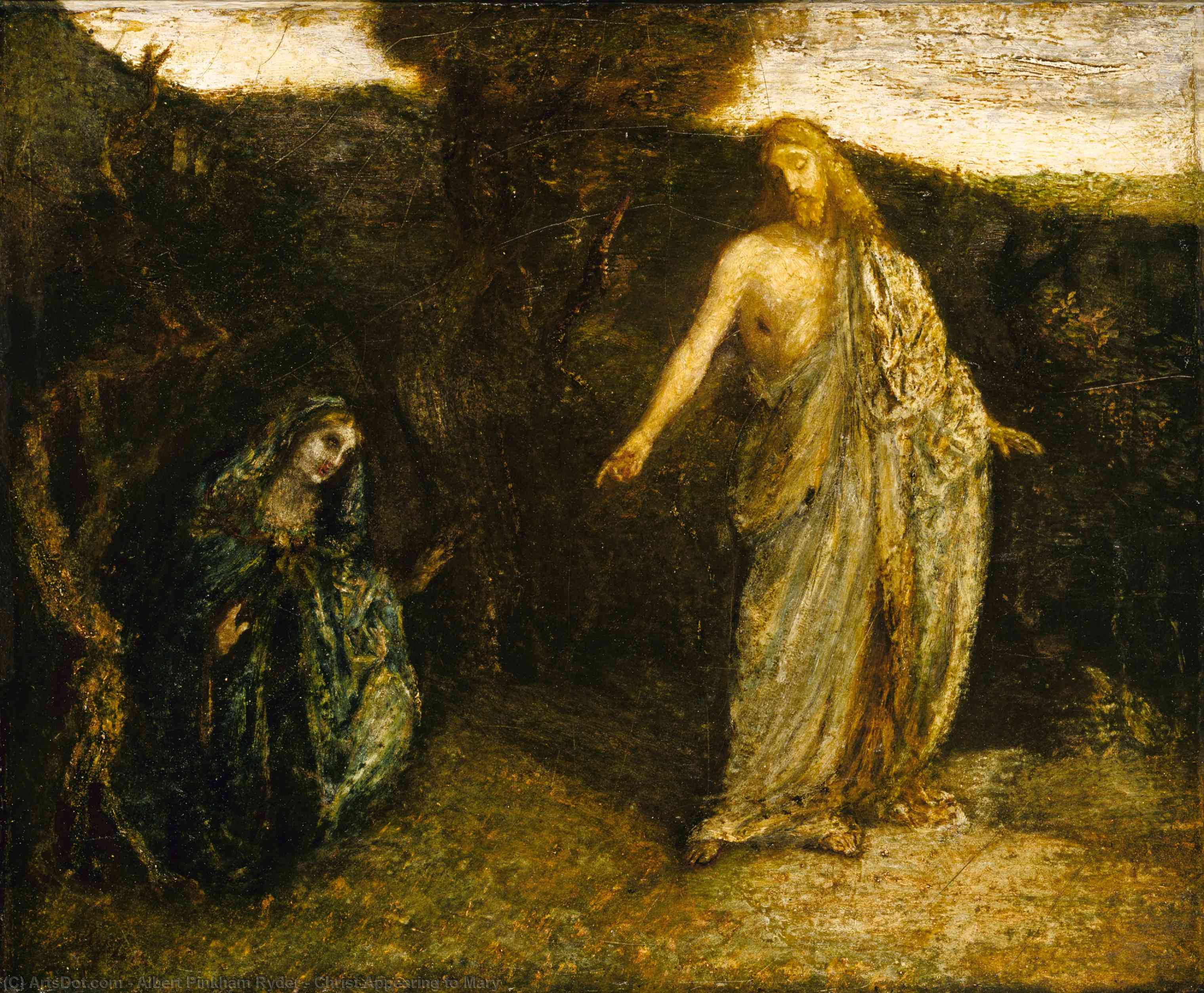 Order Art Reproductions Christ Appearing to Mary, 1885 by Albert Pinkham Ryder (1847-1917, United States) | ArtsDot.com