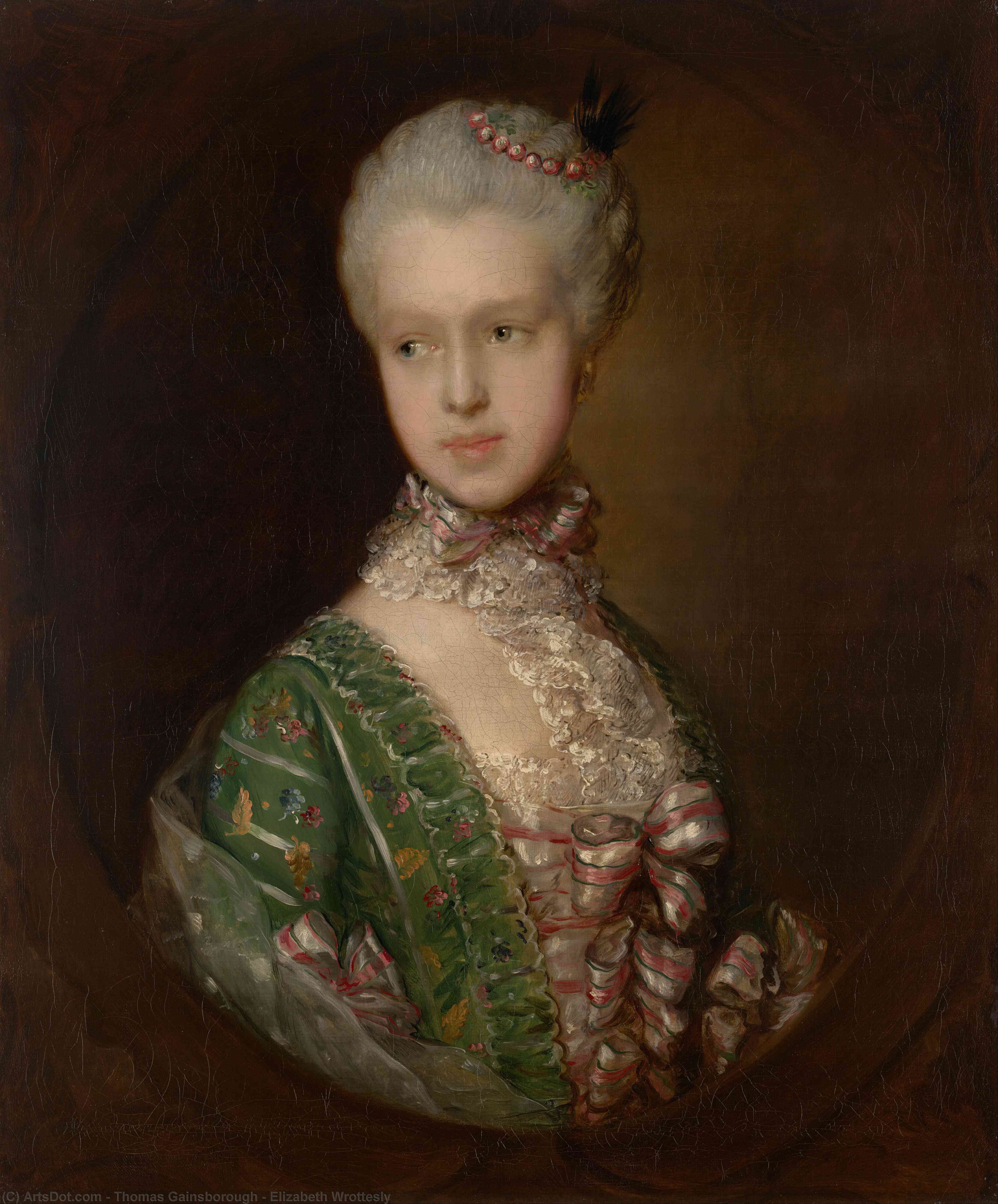 Buy Museum Art Reproductions Elizabeth Wrottesly, 1765 by Thomas Gainsborough (1727-1788, United Kingdom) | ArtsDot.com
