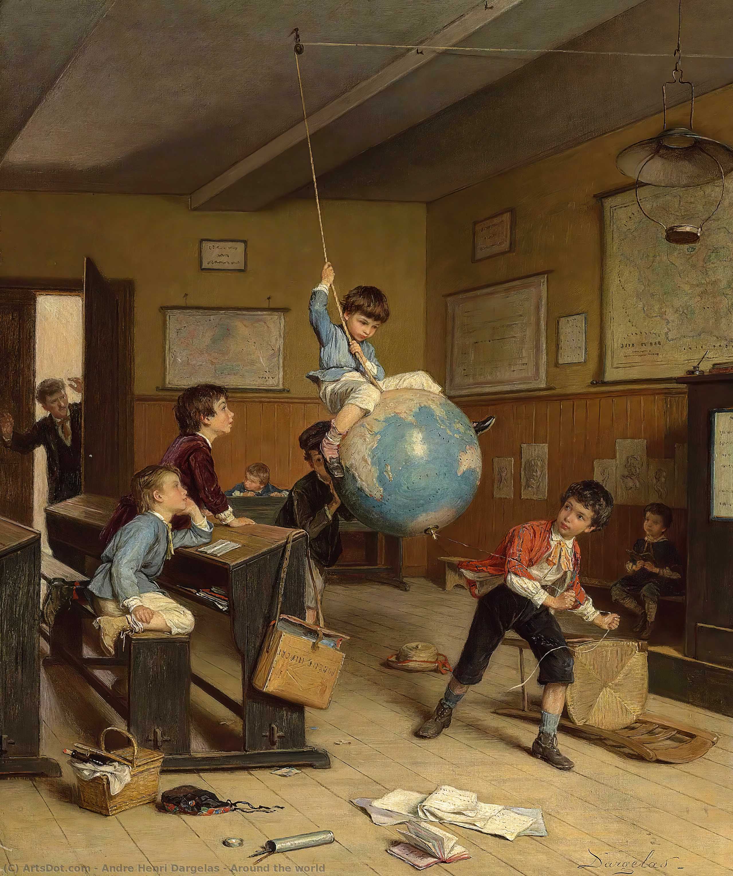Order Oil Painting Replica Around the world by Andre Henri Dargelas (1828-1906, France) | ArtsDot.com