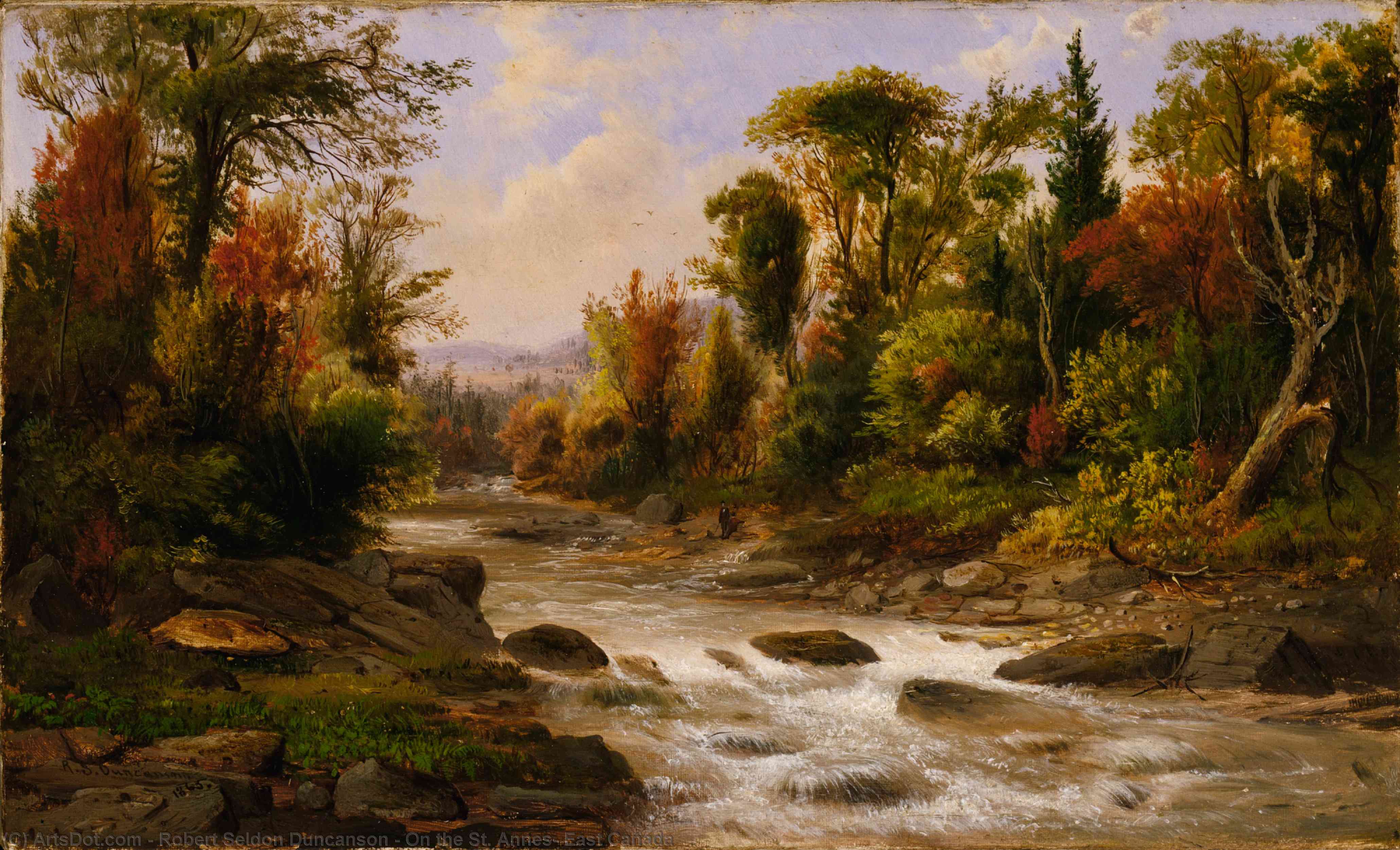 Order Paintings Reproductions On the St. Annes, East Canada, 1865 by Robert Seldon Duncanson (1821-1872, United States) | ArtsDot.com
