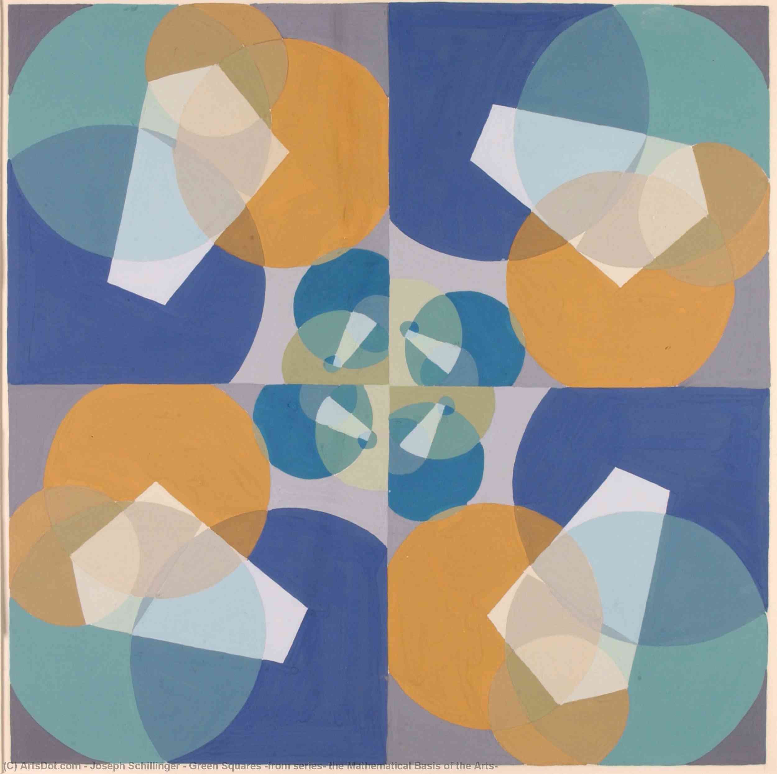Green Squares (from series, the Mathematical Basis of the Arts), 1934 by Joseph Schillinger Joseph Schillinger | ArtsDot.com