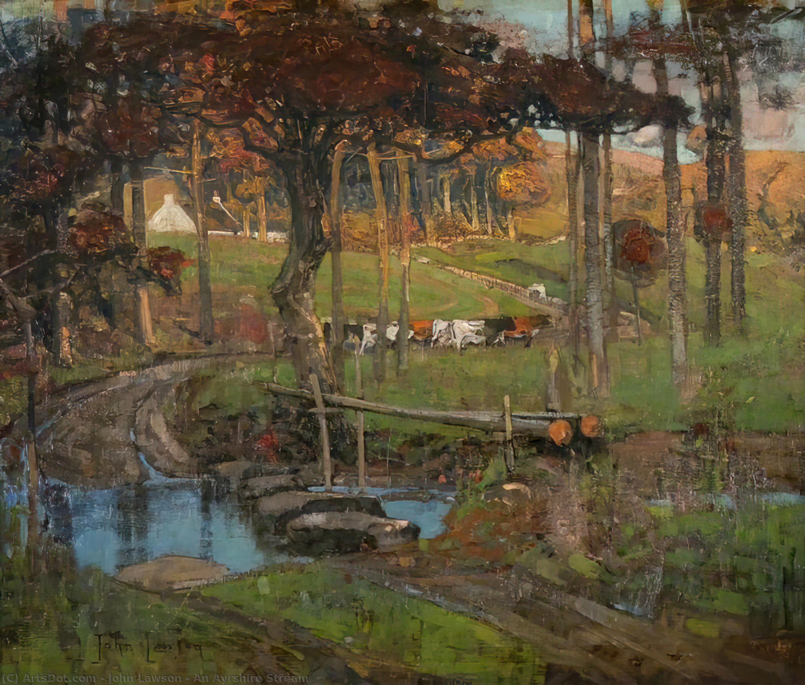 Order Paintings Reproductions An Ayrshire Stream, 1893 by John Lawson (1868-1909) | ArtsDot.com