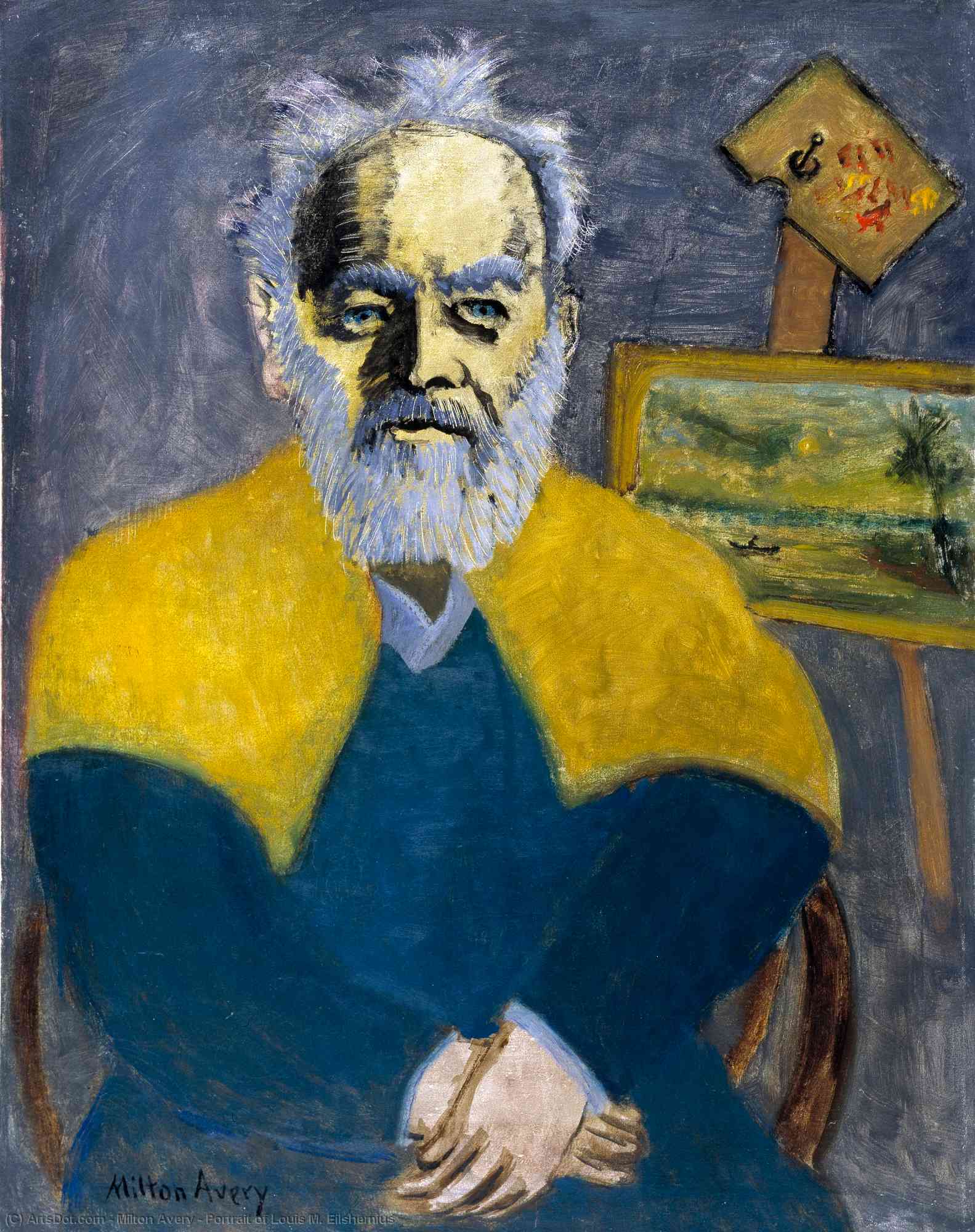 Buy Museum Art Reproductions Portrait of Louis M. Eilshemius, 1942 by Milton Avery (Inspired By) (1885-1965, United States) | ArtsDot.com