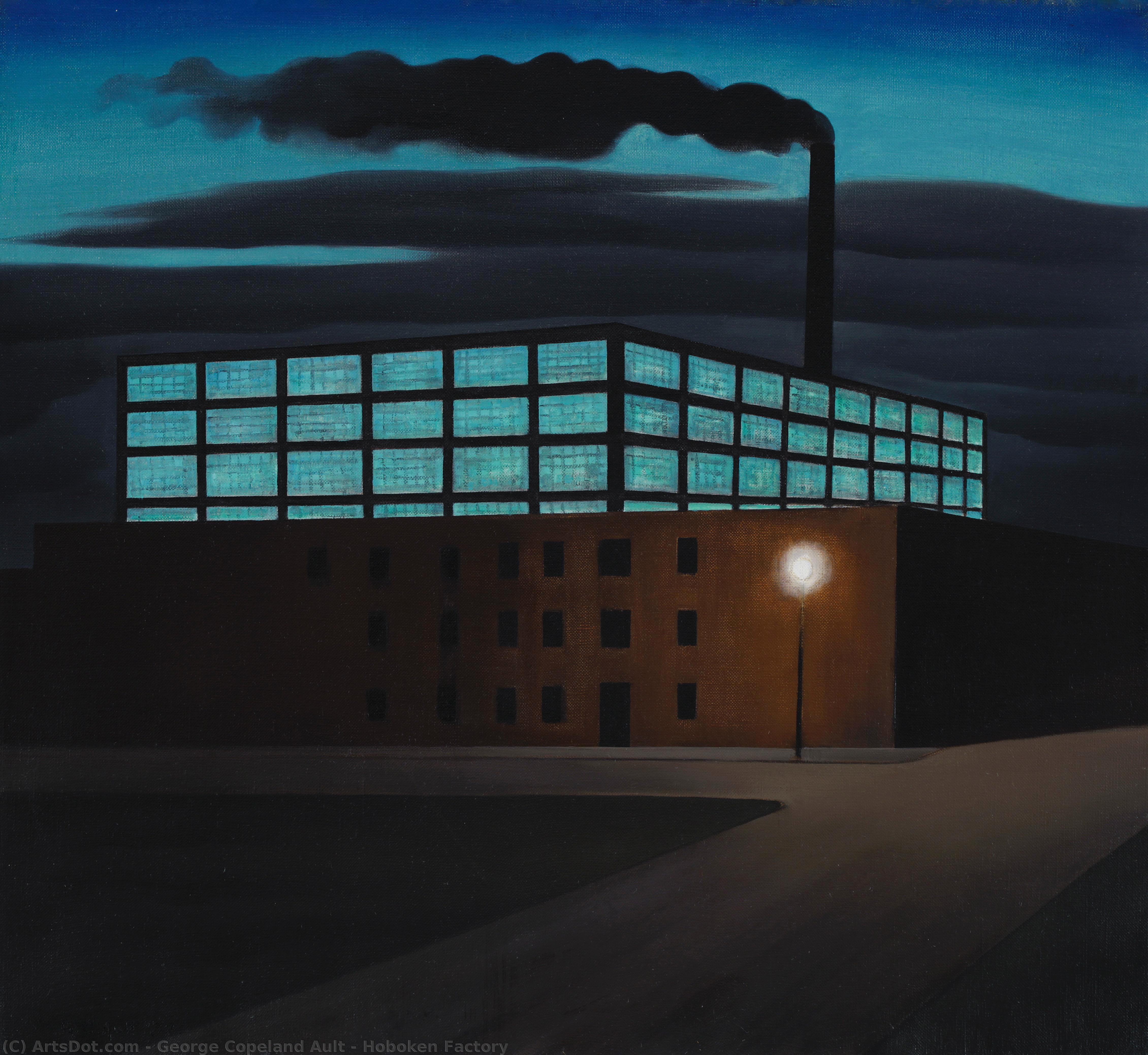 Order Paintings Reproductions Hoboken Factory, 1932 by George Copeland Ault (1891-1948, United States) | ArtsDot.com