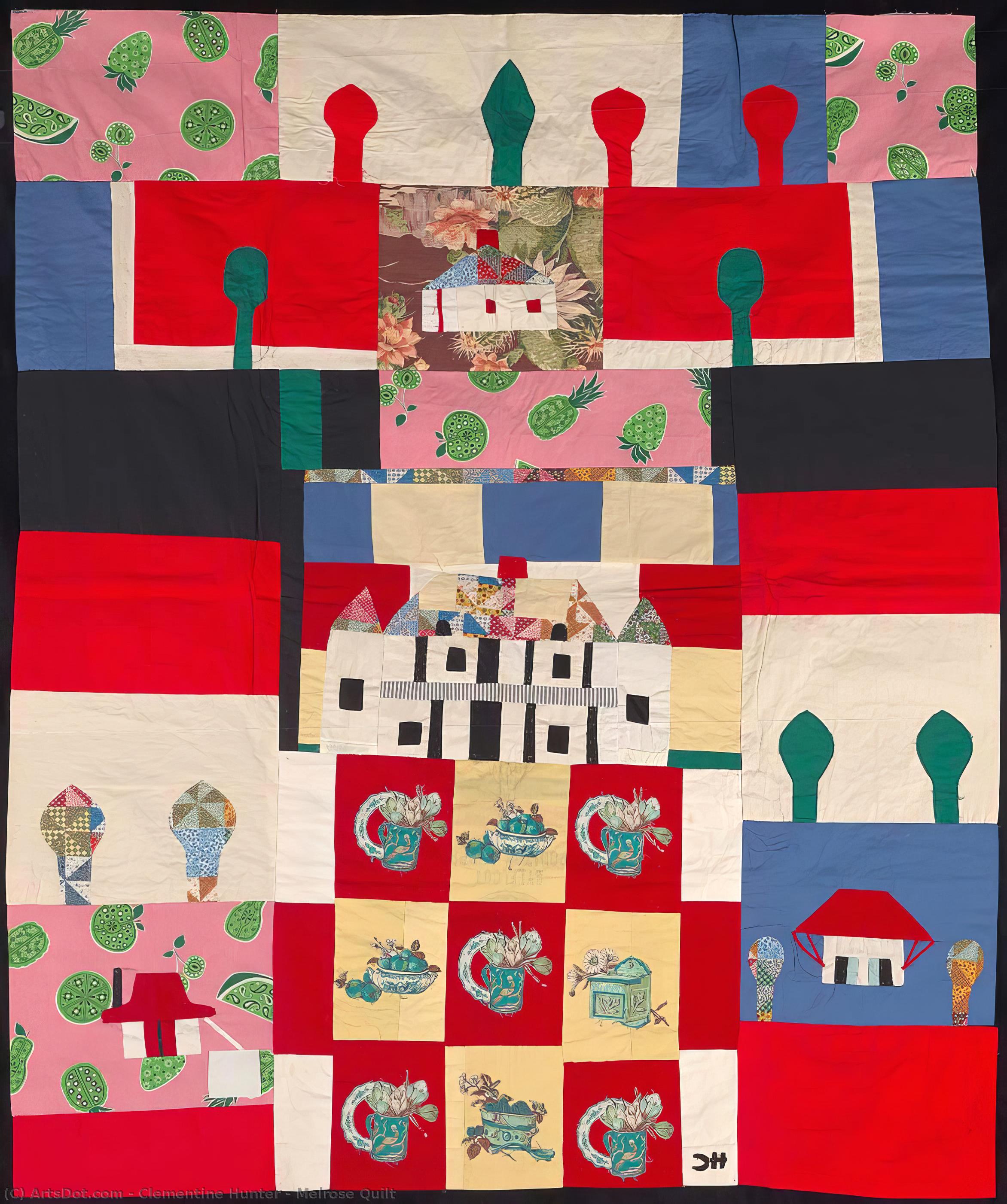 Buy Museum Art Reproductions Melrose Quilt, 1960 by Clementine Hunter (Inspired By) (1887-1988, United States) | ArtsDot.com