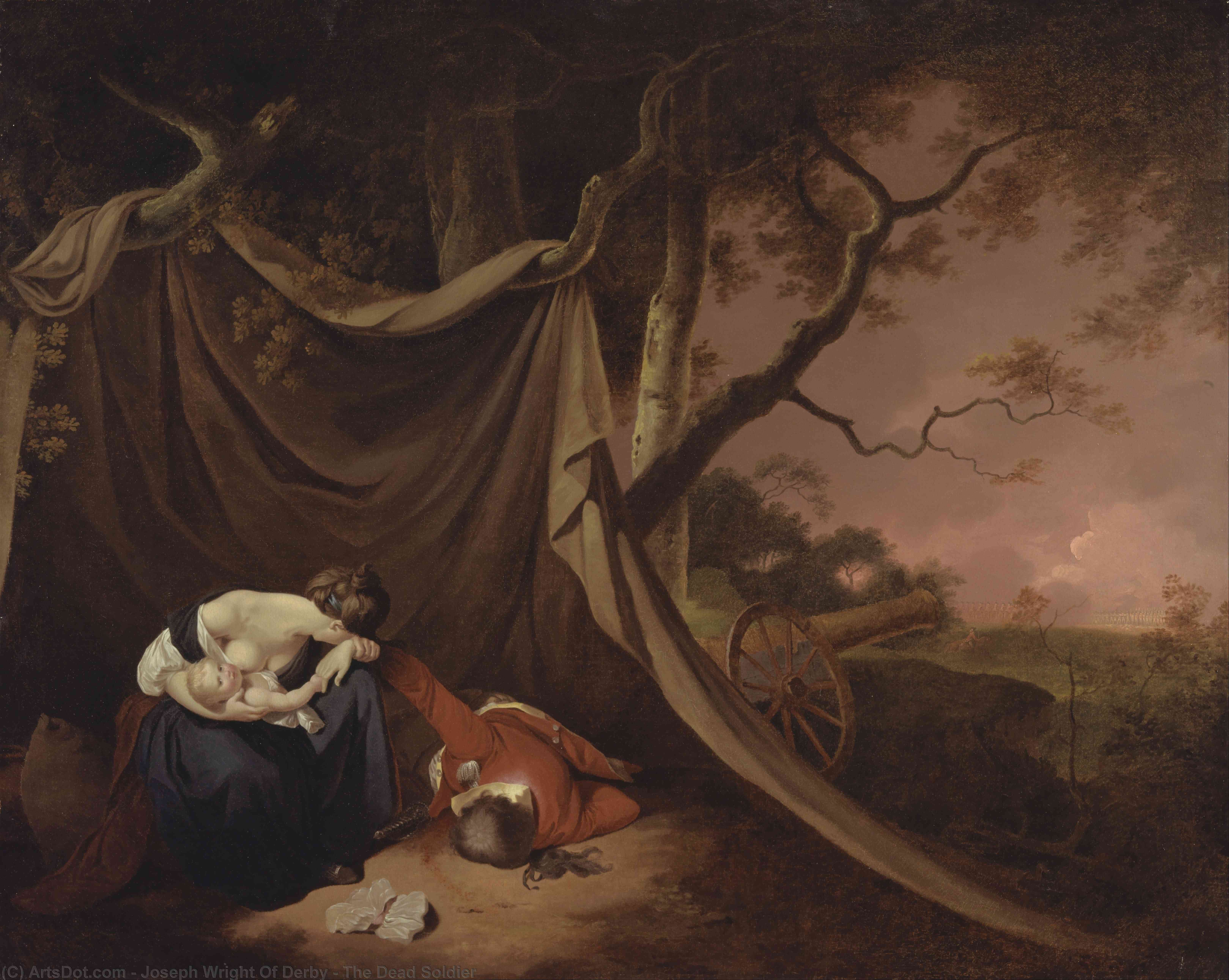 Buy Museum Art Reproductions The Dead Soldier, 1789 by Joseph Wright Of Derby (1734-1797, United Kingdom) | ArtsDot.com