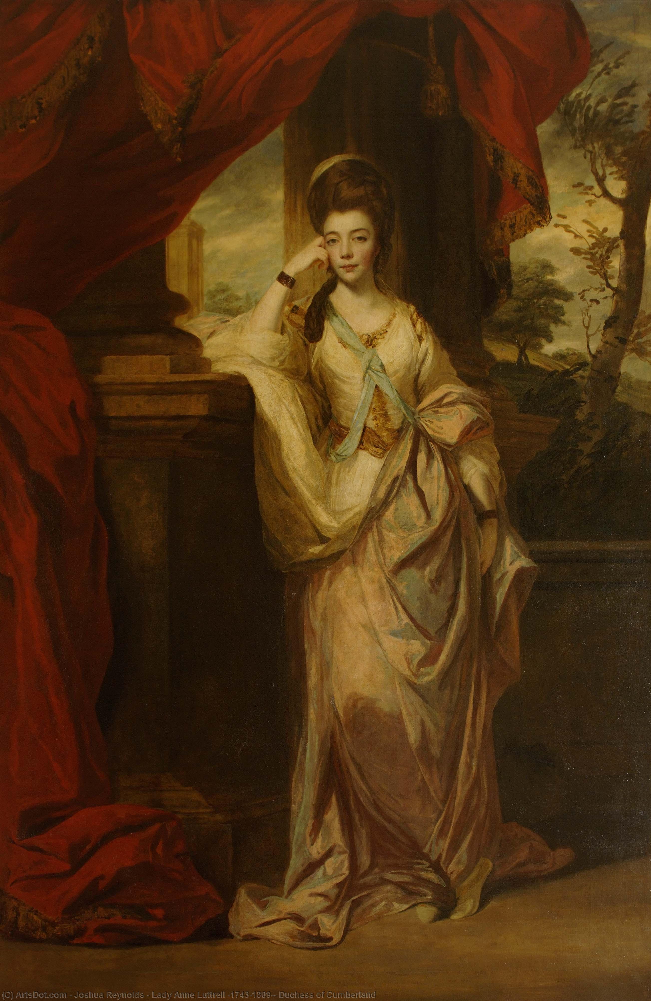 Order Art Reproductions Lady Anne Luttrell (1743–1809), Duchess of Cumberland, 1773 by Joshua Reynolds | ArtsDot.com