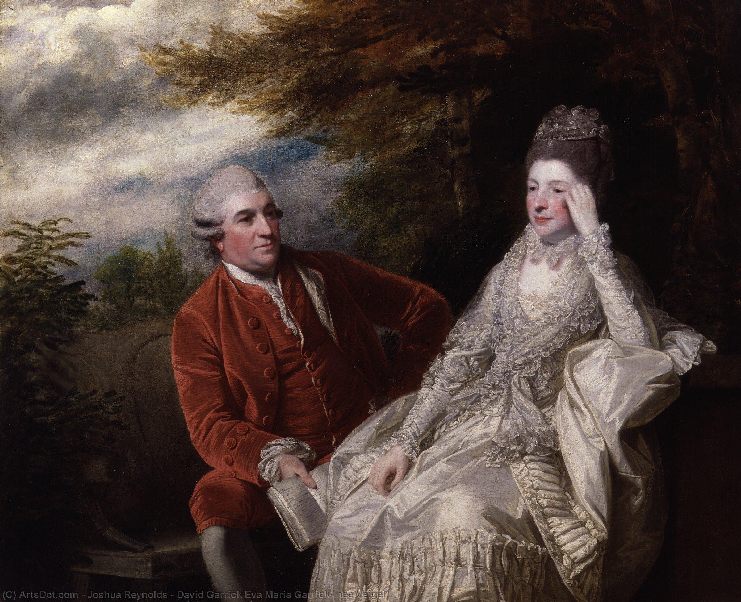 Order Oil Painting Replica David Garrick Eva Maria Garrick, née Veigel, 1773 by Joshua Reynolds | ArtsDot.com