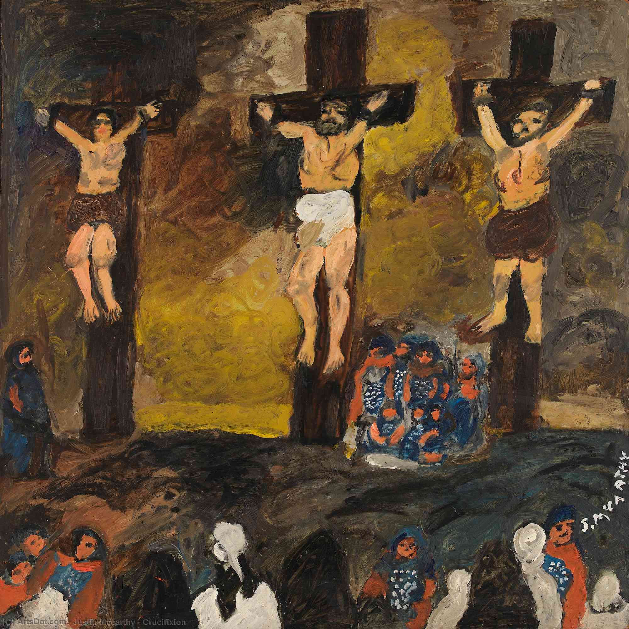 Order Oil Painting Replica Crucifixion, 1960 by Justin Mccarthy (Inspired By) (1891-1977) | ArtsDot.com