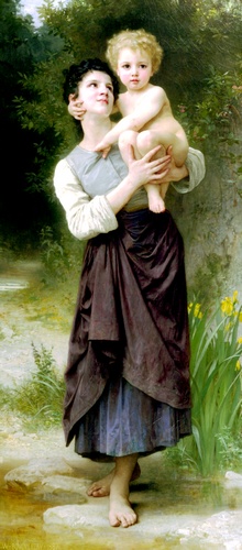 Order Oil Painting Replica Brother and Sister by William Adolphe Bouguereau (1825-1905, France) | ArtsDot.com