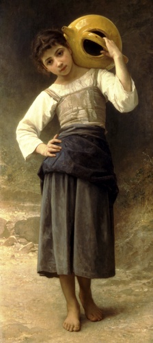 Order Paintings Reproductions A girl from the fountain by William Adolphe Bouguereau (1825-1905, France) | ArtsDot.com
