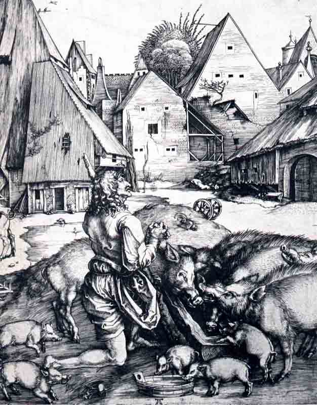 Order Art Reproductions the Prodigal Son, Berlin SMPK by Albrecht Durer (1471-1528, Italy) | ArtsDot.com