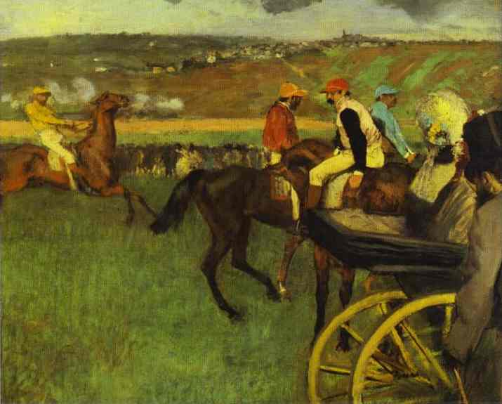 Order Oil Painting Replica At the Races, Amateur Jockeys by Edgar Degas (1834-1917, France) | ArtsDot.com