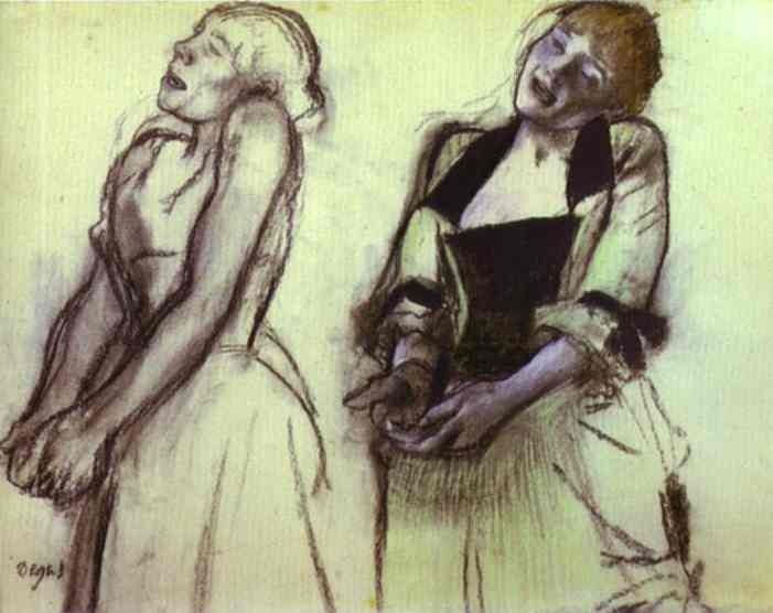 Buy Museum Art Reproductions Two Studies of Cafe Concert Singers by Edgar Degas (1834-1917, France) | ArtsDot.com