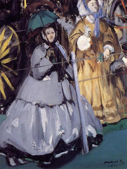 Ordinare Riproduzioni D'arte Donne alle gare, 1865 di Edouard Manet (1832-1883, France) | ArtsDot.com