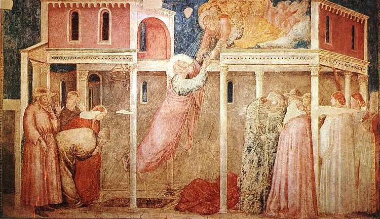 Order Paintings Reproductions Life of St John the Evangelist - [03] - Ascension of the Evangelist by Giotto Di Bondone (1267-1337, Italy) | ArtsDot.com