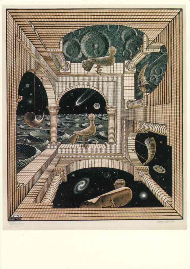 Order Paintings Reproductions Another World III by Maurits Cornelis Escher (Inspired By) (1898-1972, Netherlands) | ArtsDot.com