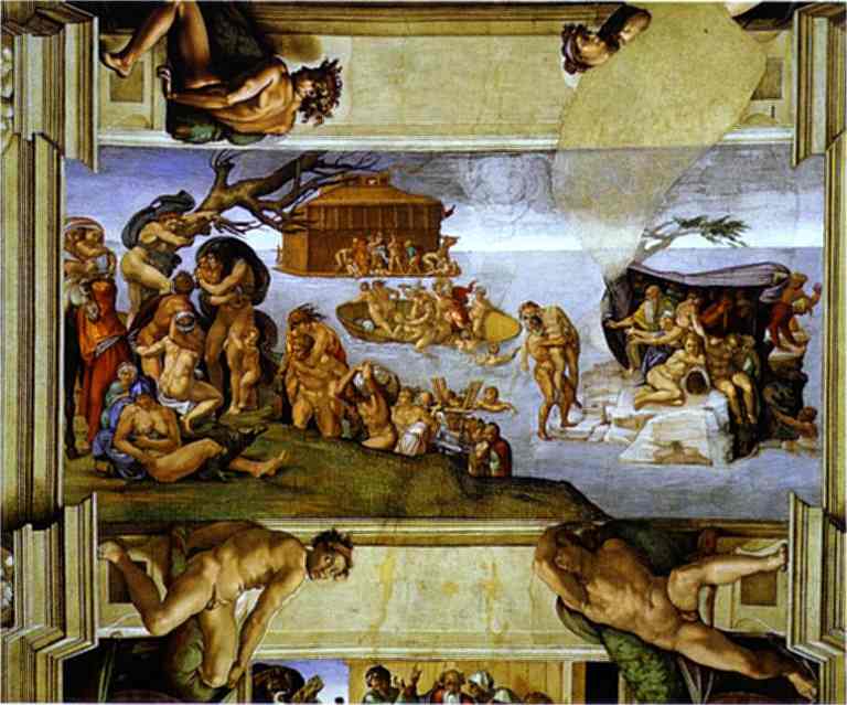 Order Oil Painting Replica The Flood by Michelangelo Buonarroti (1475-1564, Italy) | ArtsDot.com