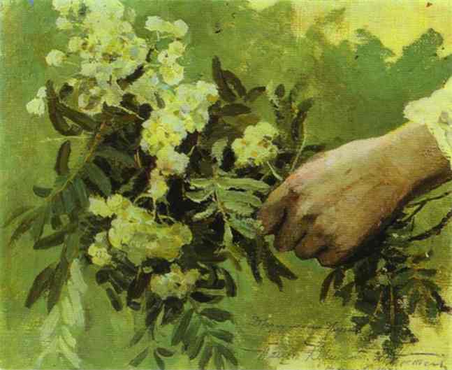 Order Art Reproductions A Hand with Flowers by Mikhail Nesterov (1862-1942, Russia) | ArtsDot.com