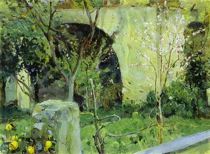 Order Oil Painting Replica Capri. Almond trees in blossom., 1908 by Mikhail Nesterov (1862-1942, Russia) | ArtsDot.com