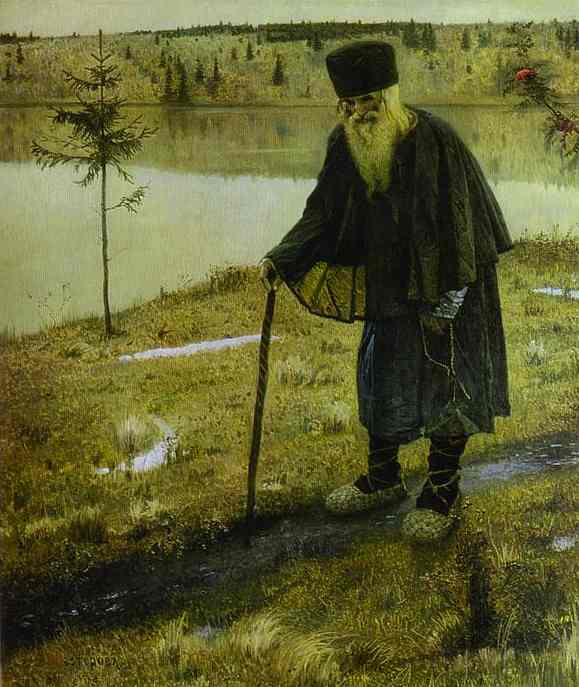 Buy Museum Art Reproductions Hermit by Mikhail Nesterov (1862-1942, Russia) | ArtsDot.com