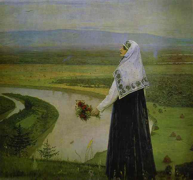 Order Paintings Reproductions On the Hills by Mikhail Nesterov (1862-1942, Russia) | ArtsDot.com