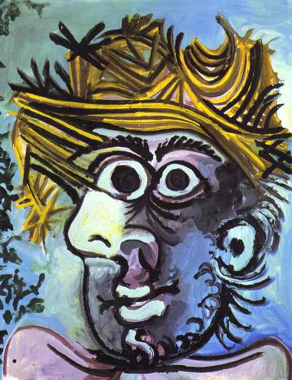 Order Art Reproductions Portrait of Man in a Hat by Pablo Picasso (Inspired By) (1881-1973, Spain) | ArtsDot.com