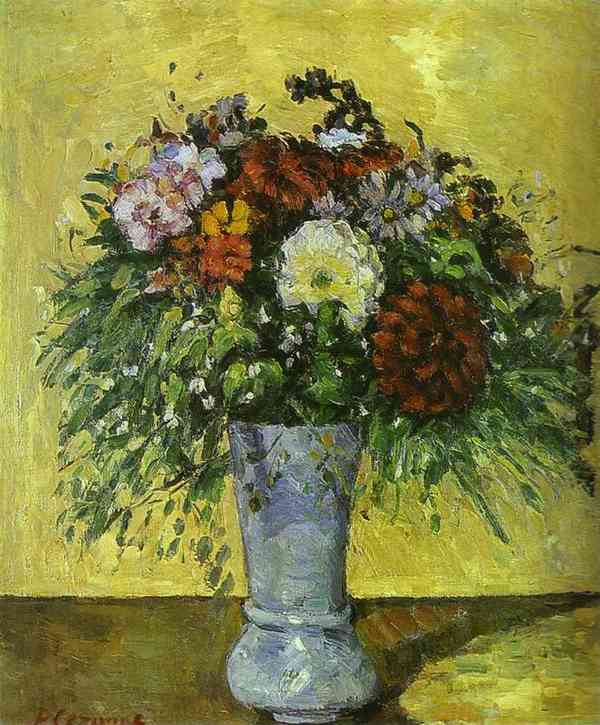 Buy Museum Art Reproductions Flowers in a Blue Vase, 1875 by Paul Cezanne (1839-1906, France) | ArtsDot.com
