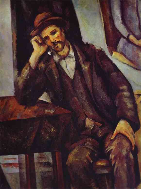 Order Oil Painting Replica Man Smoking a Pipe by Paul Cezanne (1839-1906, France) | ArtsDot.com