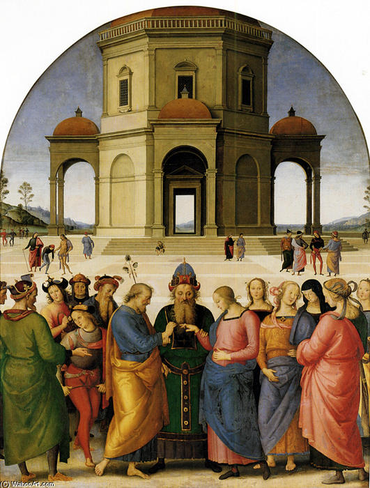 順序 絵画のコピー 処女の結婚, 1504 バイ Vannucci Pietro (Le Perugin) (1446-1523) | ArtsDot.com