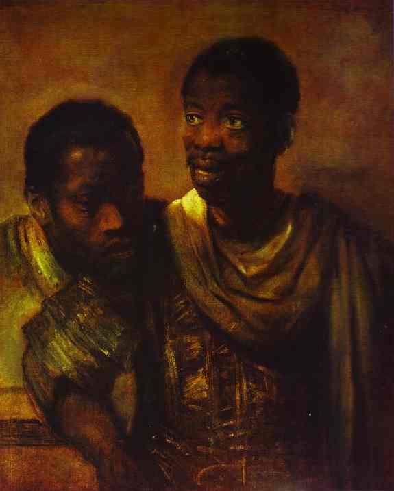 Buy Museum Art Reproductions Two Negroes by Rembrandt Van Rijn (1606-1669, Netherlands) | ArtsDot.com
