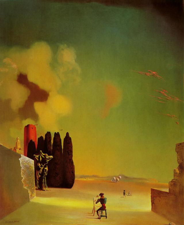 Order Oil Painting Replica Enigmatic Elements in the Landscape, 1934 by Salvador Dali (Inspired By) (1904-1989, Spain) | ArtsDot.com