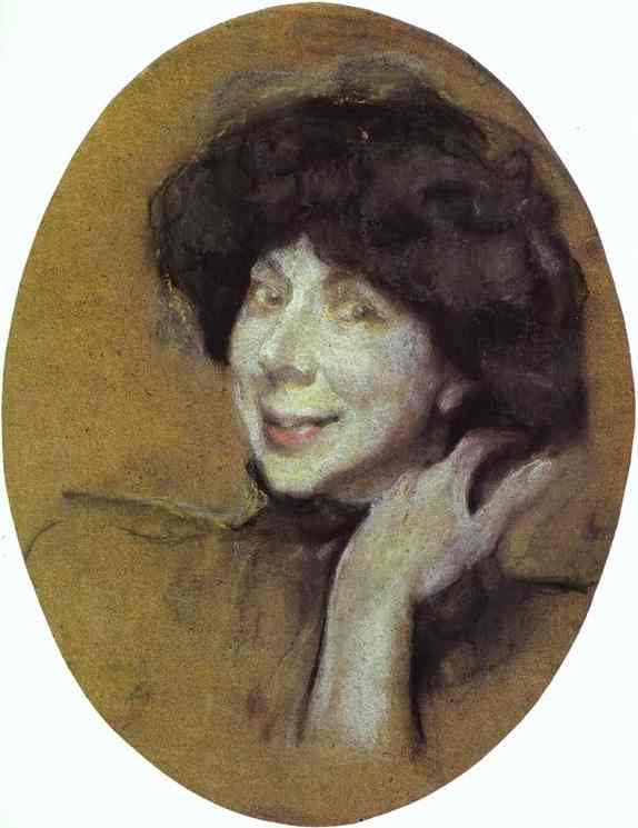 Order Oil Painting Replica Portrait of Anna Benois, 1908 by Valentin Alexandrovich Serov (1865-1911, Russia) | ArtsDot.com