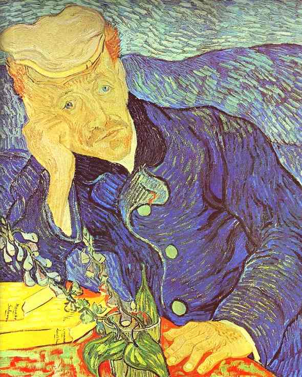 Buy Museum Art Reproductions Portrait of Dr. Gachet Seated at a Table. Auvers-sur-Oise by Vincent Van Gogh (1853-1890, Netherlands) | ArtsDot.com