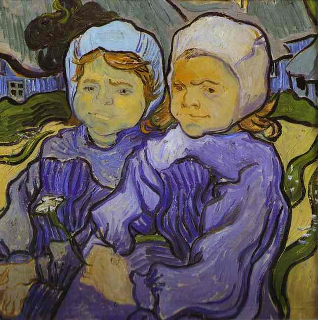 Buy Museum Art Reproductions Two Little Girls by Vincent Van Gogh (1853-1890, Netherlands) | ArtsDot.com