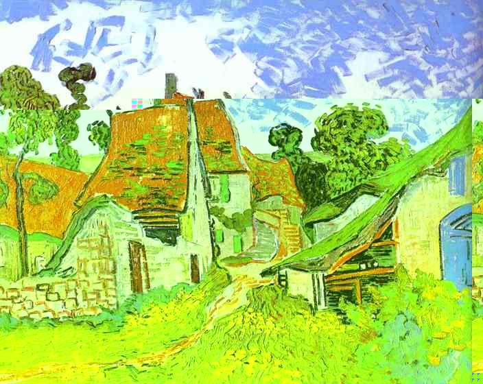 Order Art Reproductions Village Street in Auvers. Auvers-sur-Oise by Vincent Van Gogh (1853-1890, Netherlands) | ArtsDot.com