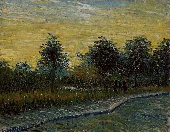 Order Paintings Reproductions Lane in Voyer d`Argenson Park at Asnieres by Vincent Van Gogh (1853-1890, Netherlands) | ArtsDot.com