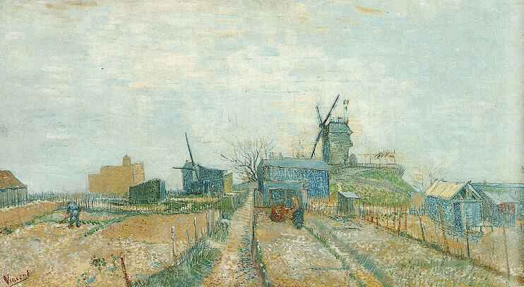 Buy Museum Art Reproductions Vegetable Garden in Montmartre by Vincent Van Gogh (1853-1890, Netherlands) | ArtsDot.com