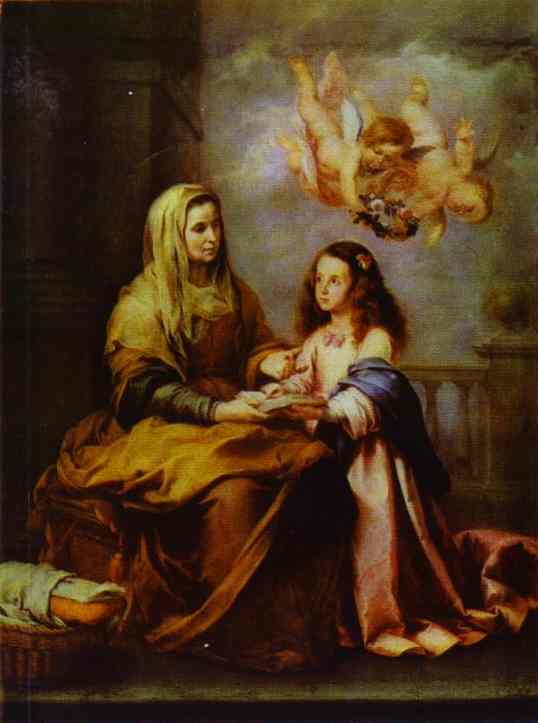 Order Artwork Replica Childhood of Virgin by Bartolome Esteban Murillo (1618-1682, Spain) | ArtsDot.com