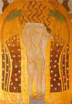Order Oil Painting Replica .Friso Beethoven. Alegría, inspiración divina (detalle), 1902 (18) by Gustave Klimt (1862-1918, Austria) | ArtsDot.com