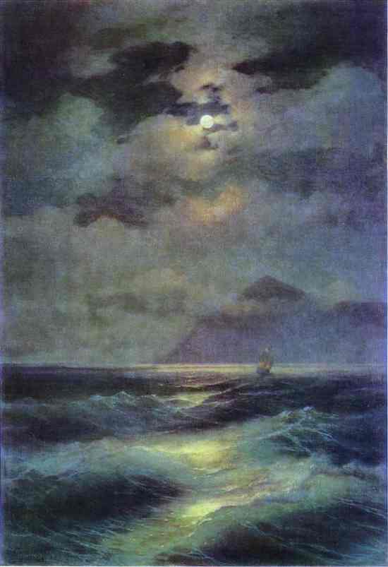 Order Artwork Replica View of the Sea by Moonlight by Ivan Aivazovsky (1817-1900, Russia) | ArtsDot.com