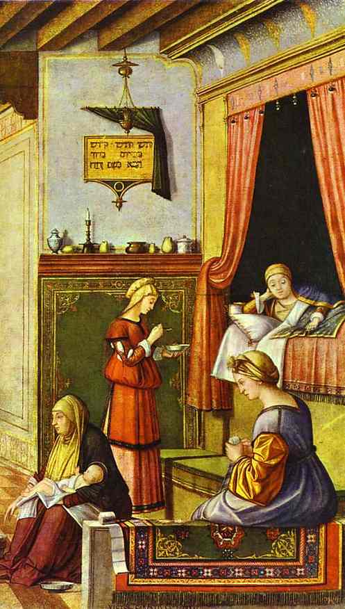 Buy Museum Art Reproductions Birth of the Virgin by Vittore Carpaccio (1465-1526, Italy) | ArtsDot.com