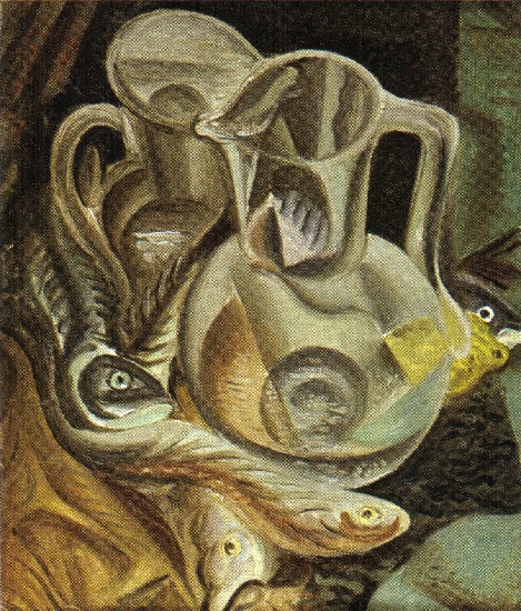 Buy Museum Art Reproductions Carafe and fish, 1923 by André Aimé René Masson (Inspired By) (1896-1987, France) | ArtsDot.com