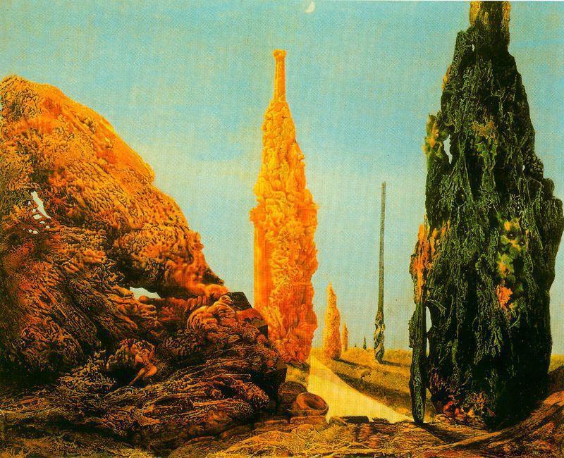 Order Oil Painting Replica Lone Tree and United Trees, 1940 by Max Ernst (Inspired By) (1891-1976, Germany) | ArtsDot.com