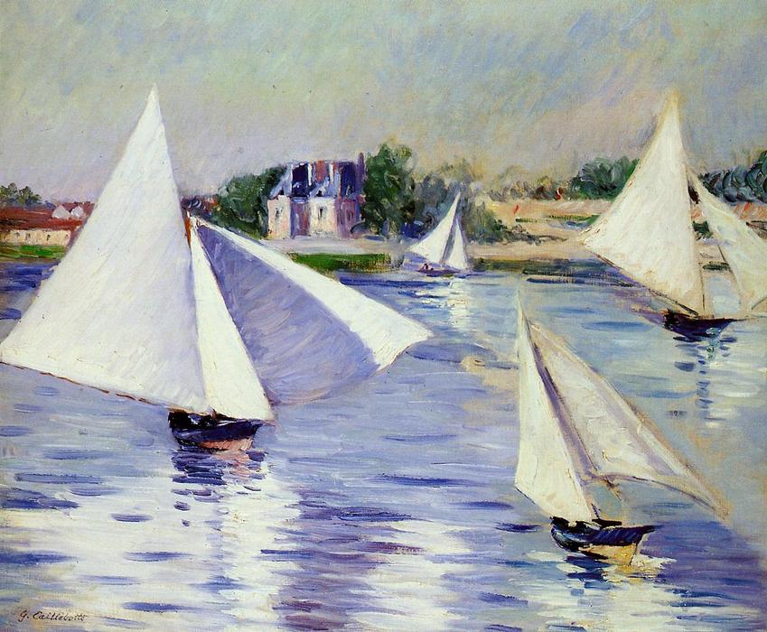 Order Artwork Replica Sailboats on the Seine at Argenteuil, 1892 by Gustave Caillebotte (1848-1894, France) | ArtsDot.com