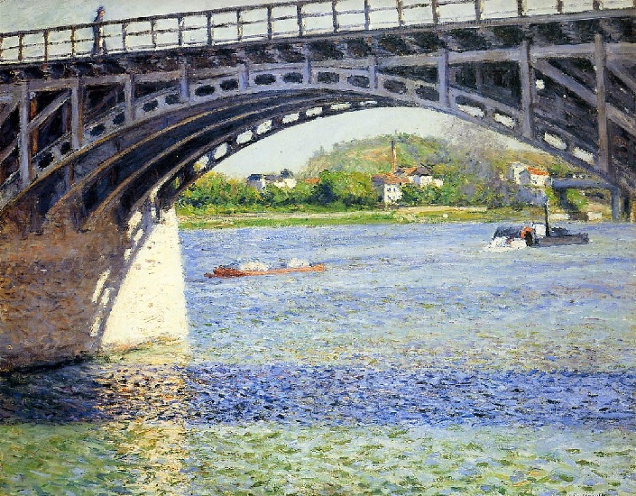 Order Oil Painting Replica The Argenteuil Bridge and the Seine by Gustave Caillebotte (1848-1894, France) | ArtsDot.com