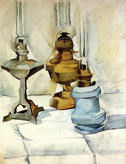 Order Oil Painting Replica Three Lamps, 1910 by Juan Gris (1887-1927, Spain) | ArtsDot.com